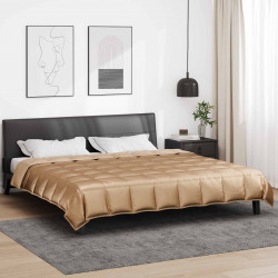 Kołdra na cały rok złoty 240 x 260 cm Satyna i Mikrofibra