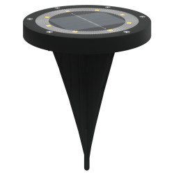 Solarne lampki gruntowe, z kolcami, 4 szt., ciepłe białe