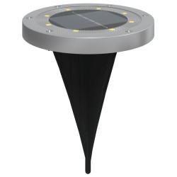 Solarne lampki gruntowe, z kolcami, 4 szt., ciepłe białe