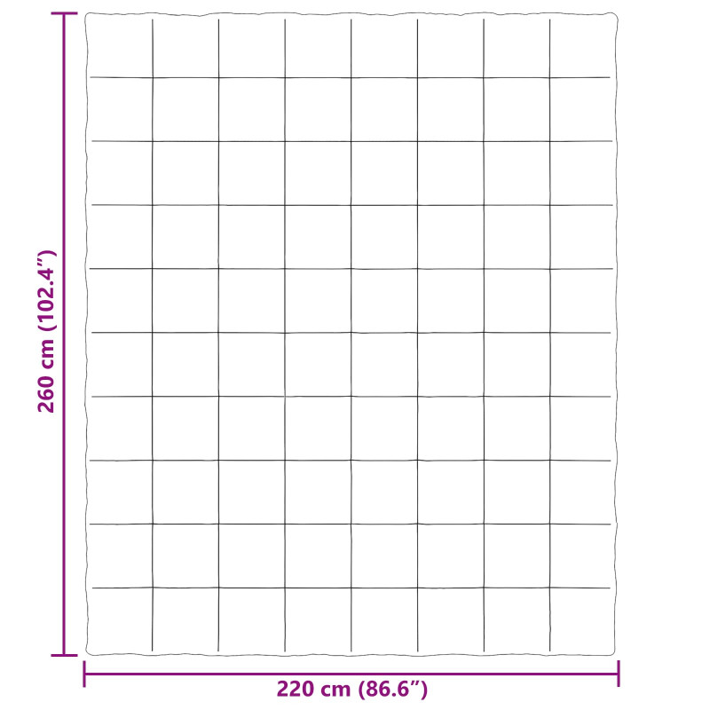 Zimowa Kołdra Kwiłtowany Czarny 220 x 260 cm Mikrofibra