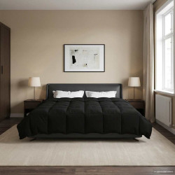 Zimowa Kołdra Kwiłtowany Czarny 240 x 260 cm Mikrofibra