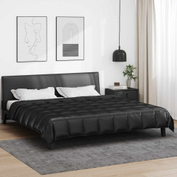 Kołdra na cały rok Czarny 240 x 260 cm Satyna i Mikrofibra