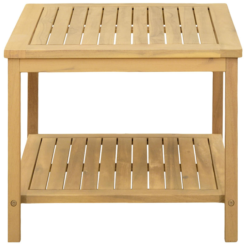 Stolik boczny Olej Naturalny 50 x 35 x 45 cm Lite Drewno Akacji