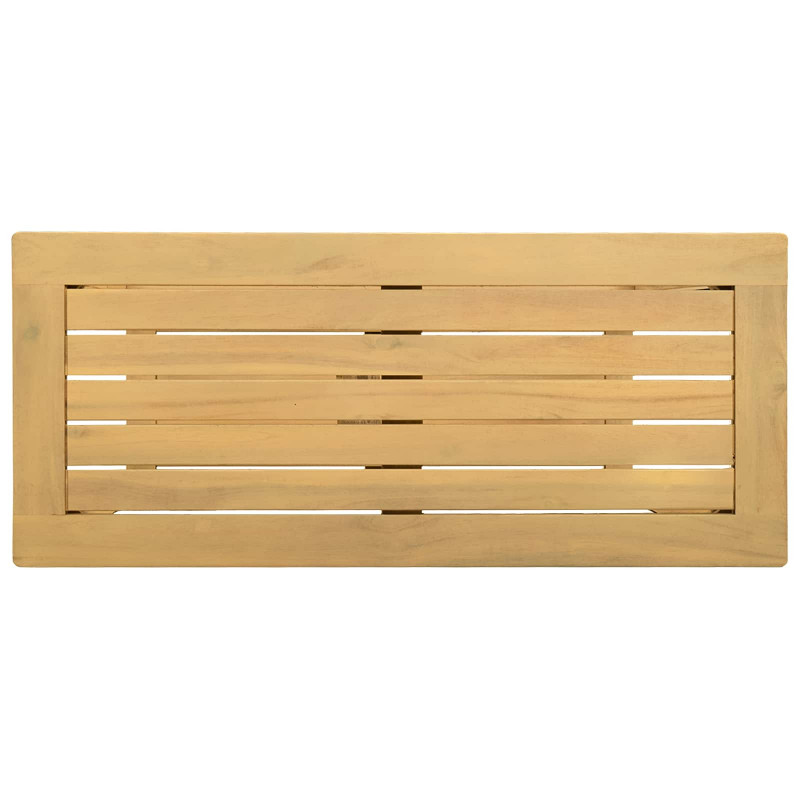 Stół konsolowy do ogrodu z półką Jasna akacja 80 x 35 x 75 cm