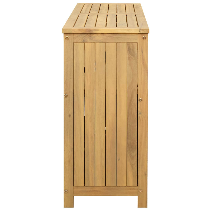 Stół konsolowy do ogrodu z półką Jasna akacja 110 x 35 x 75 cm