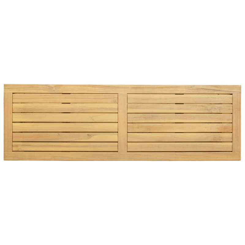 Stół konsolowy do ogrodu z półką Jasna akacja 110 x 35 x 75 cm