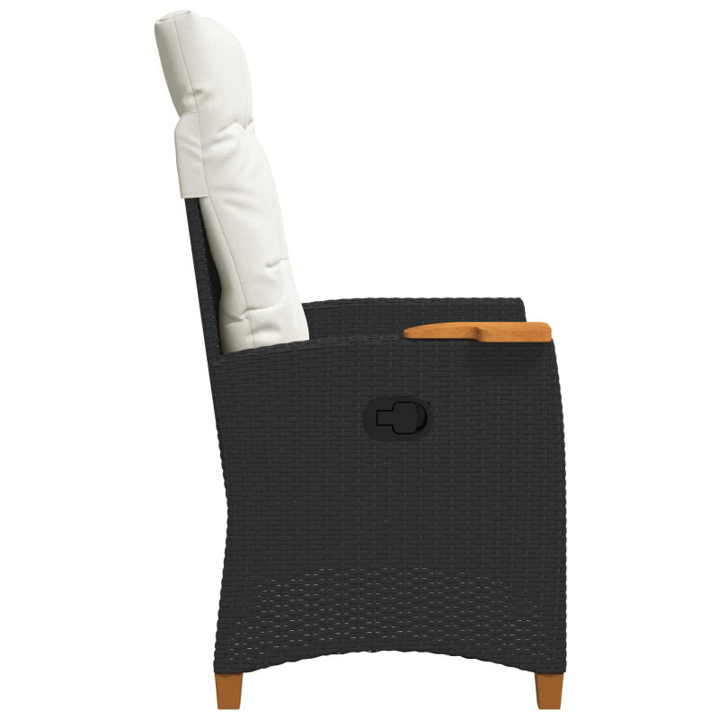 Fotel z regulowanym oparciem i tacą na napoje 62 x 64 x 112 cm