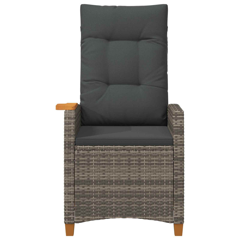 Fotel z regulowanym oparciem i tacą na napoje 62 x 64 x 112 cm