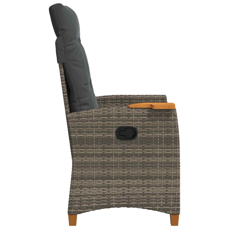 Fotel z regulowanym oparciem i tacą na napoje 62 x 64 x 112 cm