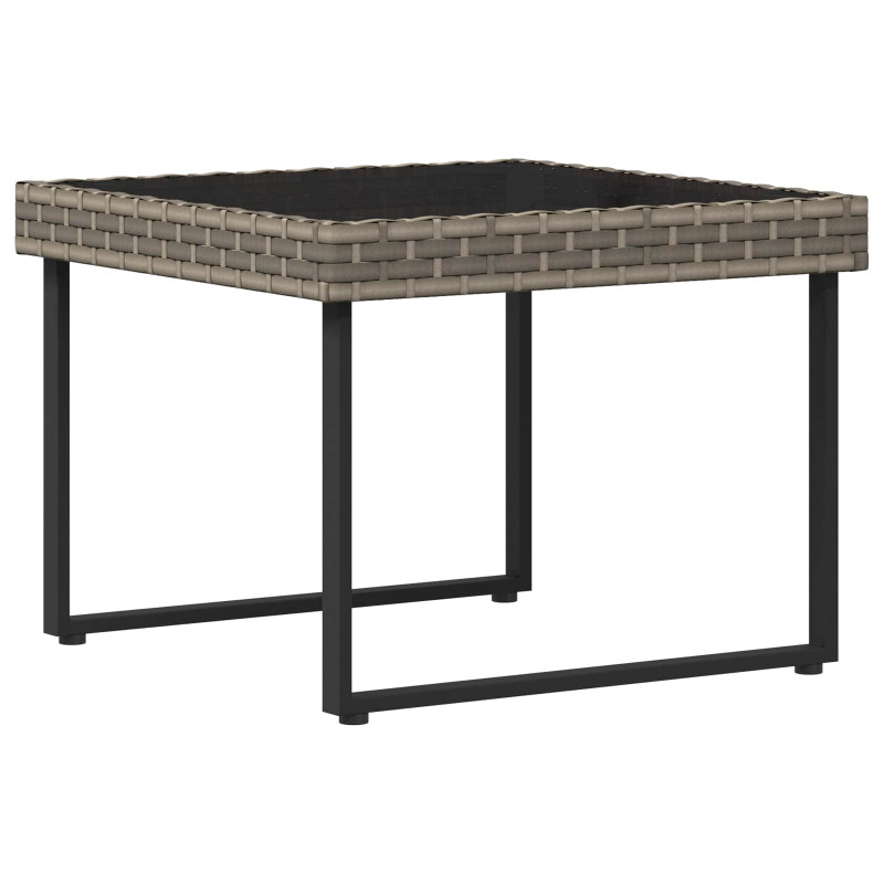 Zestaw sof ogrodowych 2 pcs Szary Rattan polietylenowy i stal