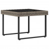 Zestaw sof ogrodowych 2 pcs Szary Rattan polietylenowy i stal