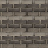 Zestaw sof ogrodowych 2 pcs Szary Rattan polietylenowy i stal