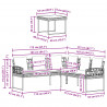 Zestaw sof ogrodowych 2 pcs Szary Rattan polietylenowy i stal