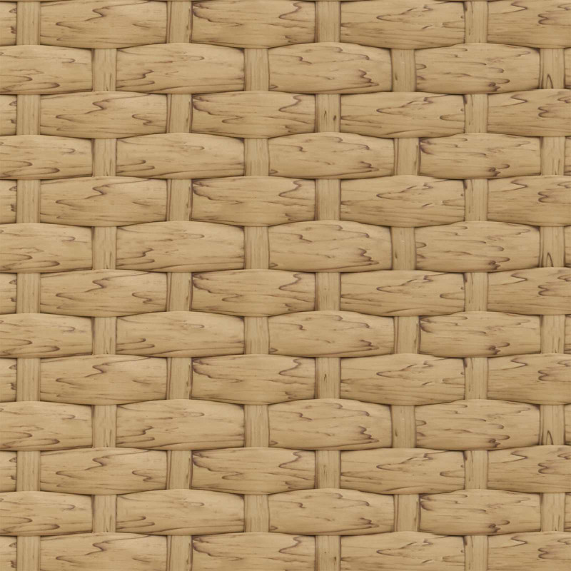 Zestaw Sof na Ogród z poduszką 2 pcs Naturalny Poli Rattan Stal