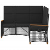 Zestaw sof ogrodowych Czarny 164 x 164 x 112 cm polirattan
