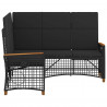 Zestaw sof ogrodowych Czarny 164 x 164 x 112 cm polirattan