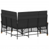 Zestaw sof ogrodowych Czarny 164 x 164 x 112 cm polirattan