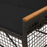 Zestaw sof ogrodowych Czarny 164 x 164 x 112 cm polirattan