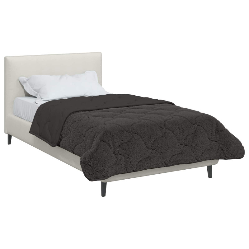 Letni Kołdra Antracyt 155 x 200 cm Mikrofibra i Fleece Teddy