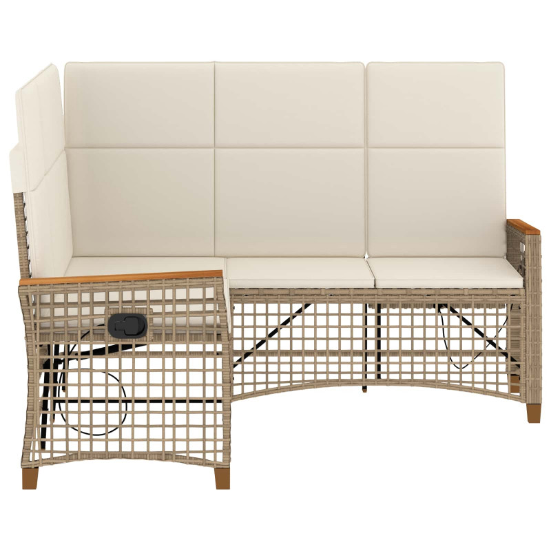 Zestaw sof ogrodowych Beżowy i kremowy 164 x 164 x 112 cm