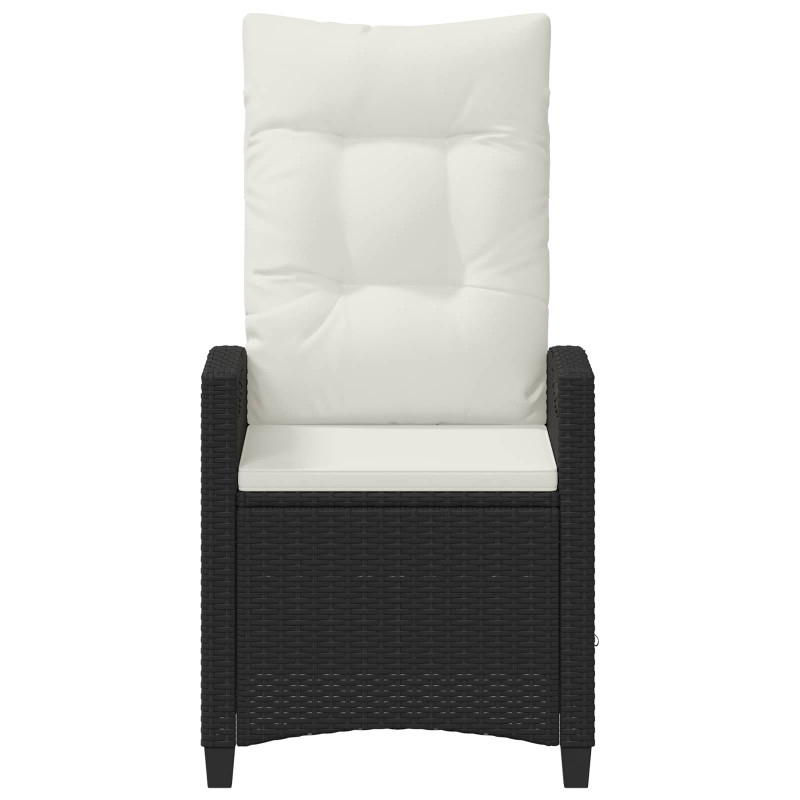 Krzesło Ogrodowe 2 pcs Czarny i kremowy 56 x 60 x 112 cm