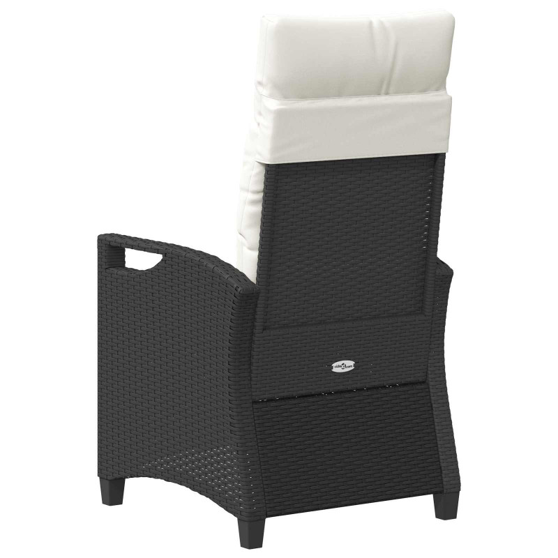 Krzesło Ogrodowe 2 pcs Czarny i kremowy 56 x 60 x 112 cm