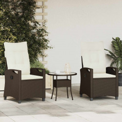Krzesło Ogrodowe 2 pcs Brązowy i Kremowy 56 x 60 x 112 cm