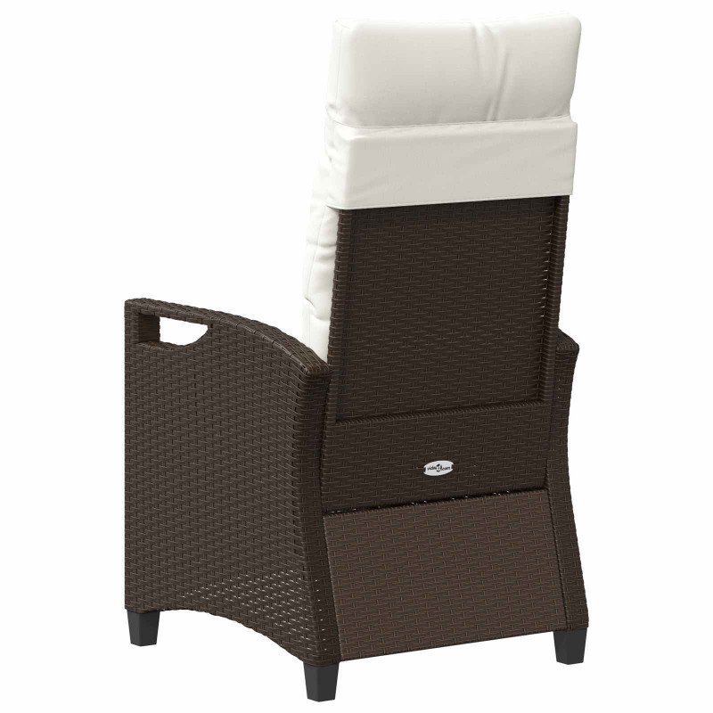 Krzesło Ogrodowe 2 pcs Brązowy i Kremowy 56 x 60 x 112 cm