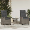 Krzesło Ogrodowe 2 pcs Szary i ciemnoszary 56 x 60 x 112 cm