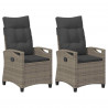 Krzesło Ogrodowe 2 pcs Szary i ciemnoszary 56 x 60 x 112 cm
