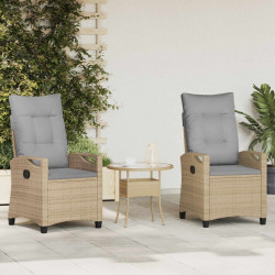 Krzesło Ogrodowe 2 pcs Beżowy i jasnoszary 56 x 60 x 112 cm