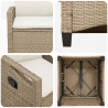Krzesło Ogrodowe 2 pcs Beżowy i kremowy 56 x 60 x 112 cm