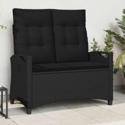 Ławka ogrodowa Czarny 105 x 60 x 112 cm Stal i poliester