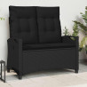Ławka ogrodowa Czarny 105 x 60 x 112 cm Stal i poliester