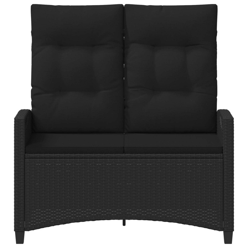 Ławka ogrodowa Czarny 105 x 60 x 112 cm Stal i poliester