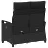 Ławka ogrodowa Czarny 105 x 60 x 112 cm Stal i poliester