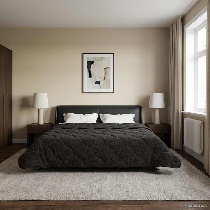 Kołdra na cały rok Kwiłtowany Antracyt 200 x 200 cm