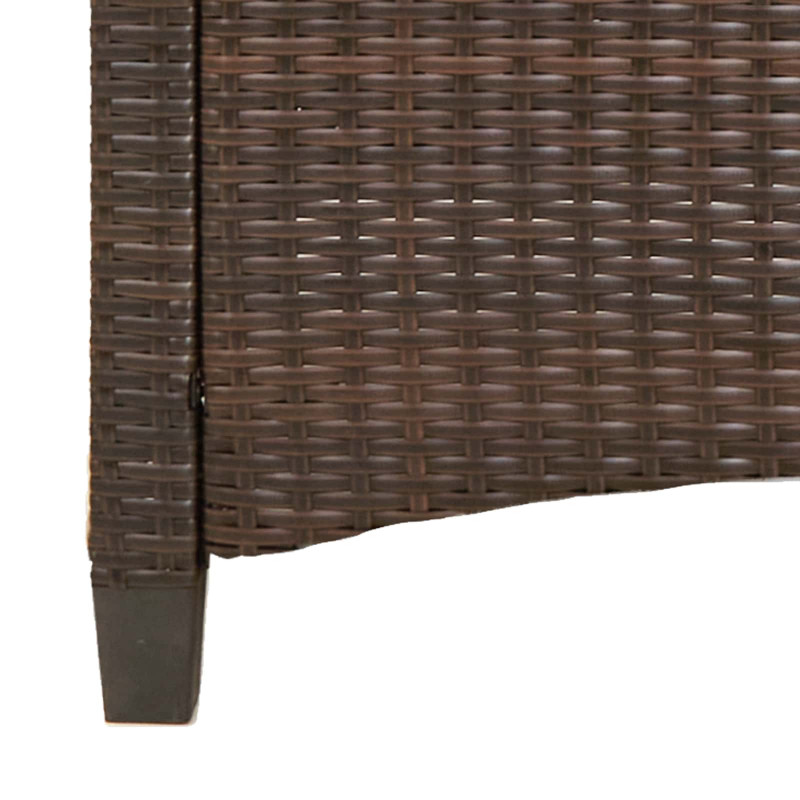 Ławka ogrodowa z poduszką Brązowy i czerwony 105 x 60 x 112 cm
