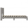 Ramka łóżka Z zagłówkiem Jasnoszary 90 x 190 cm Aksamit