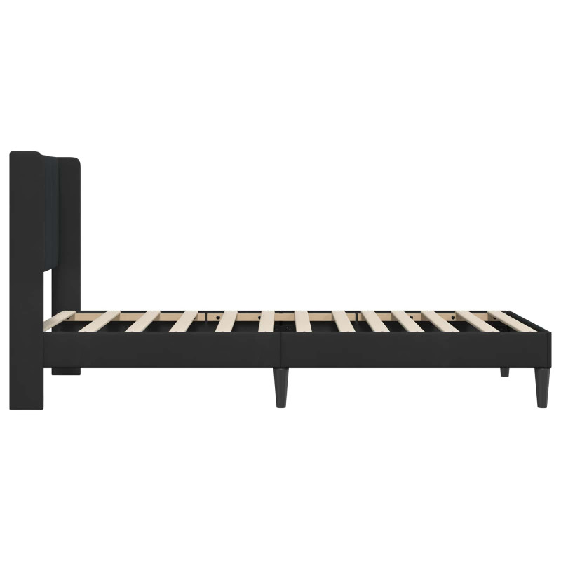 Ramka łóżka Z zagłówkiem Czarny 100 x 200 cm Aksamit