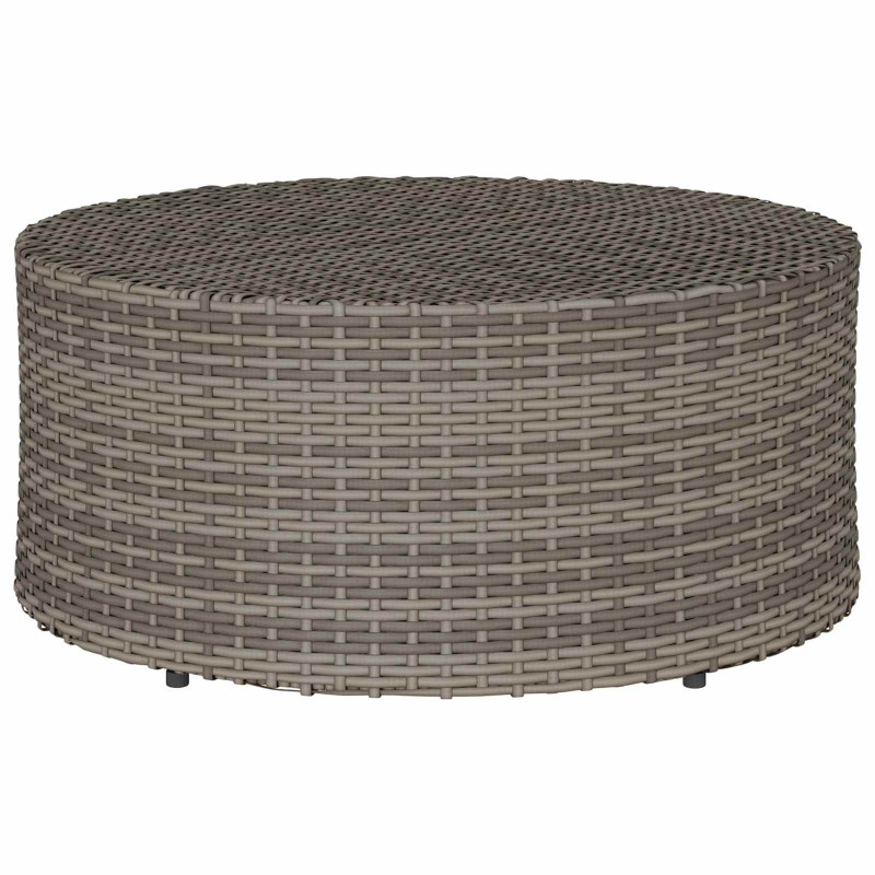 Zewnętrzny stół kawowy Szary Ø 68 x 30 cm polirattan