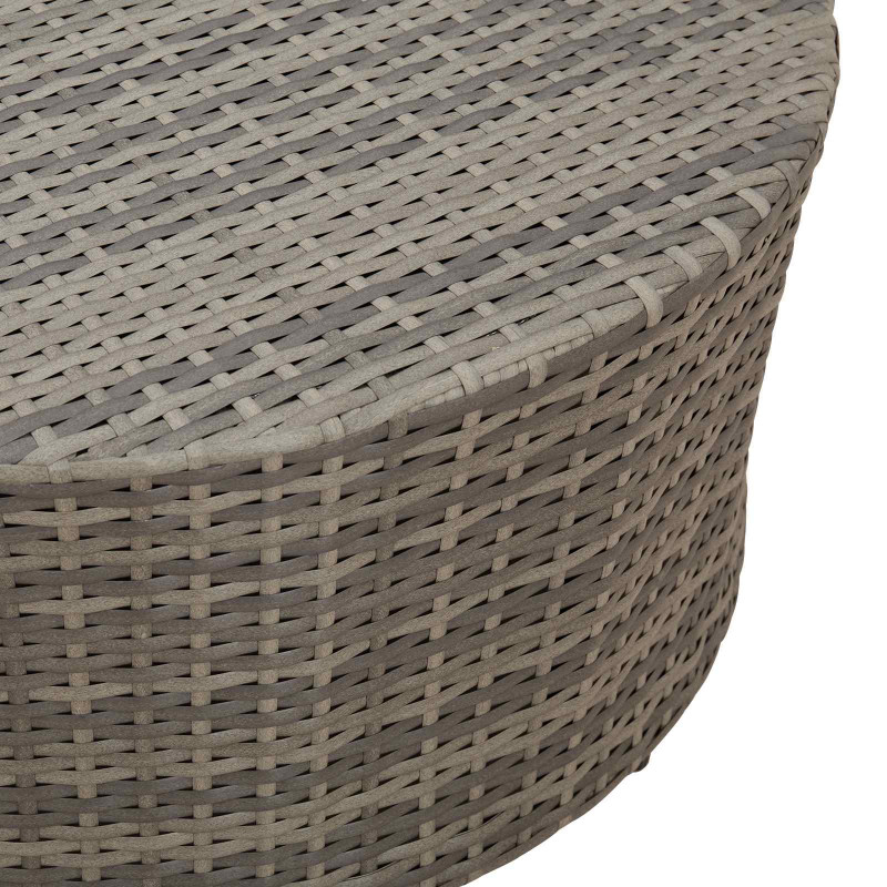 Zewnętrzny stół kawowy Szary Ø 68 x 30 cm polirattan