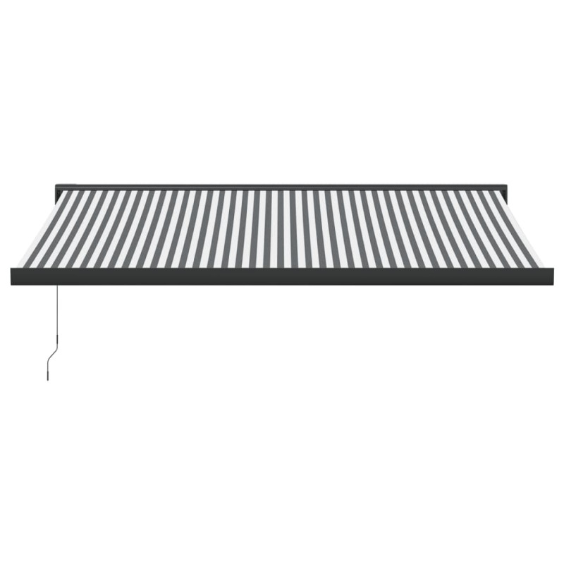 Zwijana markiza, antracytowo-biała, 4x3 m, tkanina i aluminium