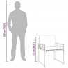 Zestaw Mebli Ogrodowych z poduszką 3 pcs Ciemny szary