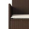 Ogrodowa sofa 2-os. ze stolikiem i poduszkami brązowy rattan PE