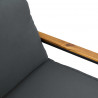 ławka z poduszką Szary i ciemnoszary 115 x 65 x 72 cm rattan