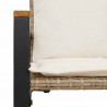 ławka z poduszką Beżowy i kremowy 115 x 65 x 72 cm rattan
