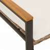 ławka z poduszką Beżowy i kremowy 115 x 65 x 72 cm rattan