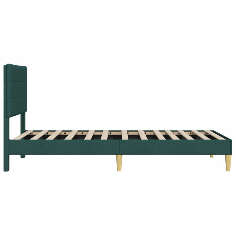 Ramka łóżka Z zagłówkiem Ciemna zieleń 80 x 200 cm tkanina