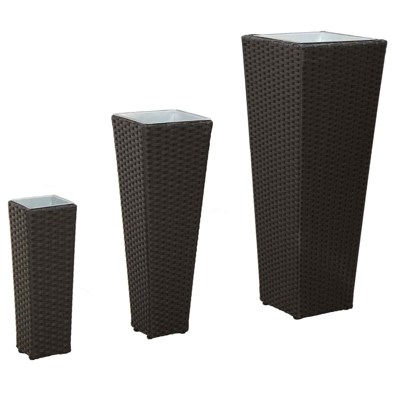 Zestaw na świeżym powietrzu 3 pcs Czarny Metal